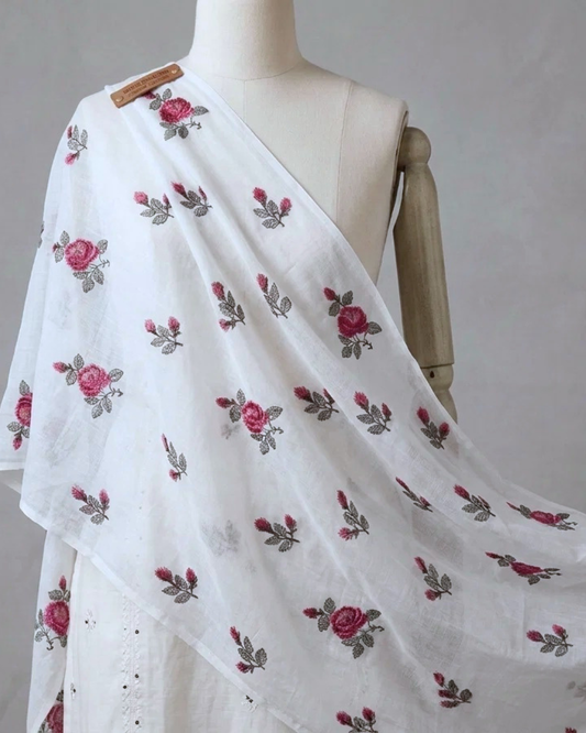 Pure Lawn Embroidered Dupatta 12
