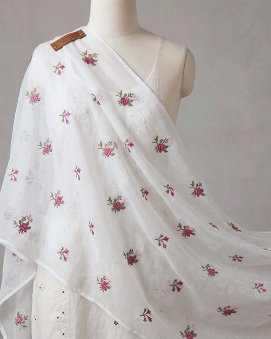 Pure Lawn Embroidered Dupatta 9
