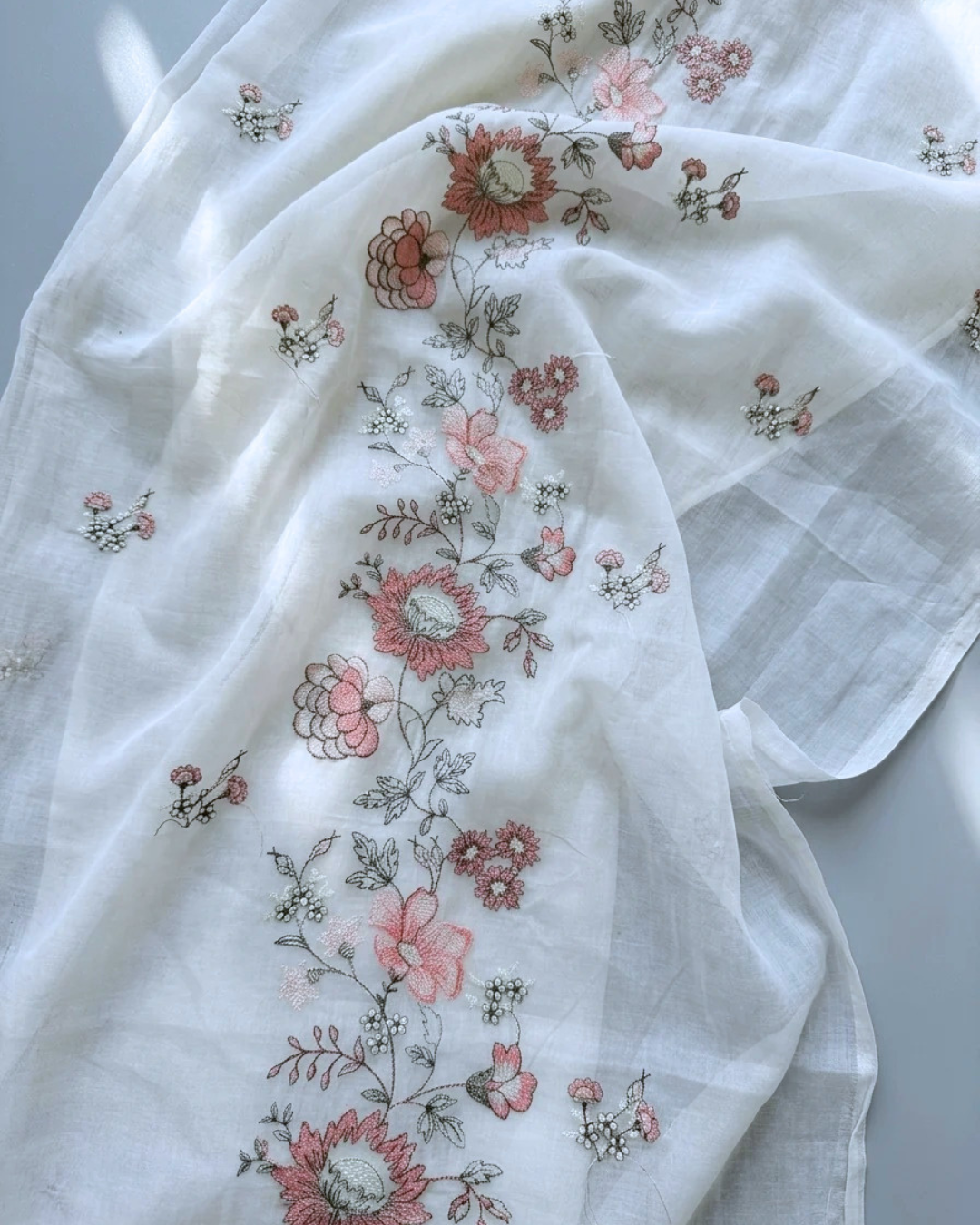 Pure Lawn Embroidered Dupatta 19