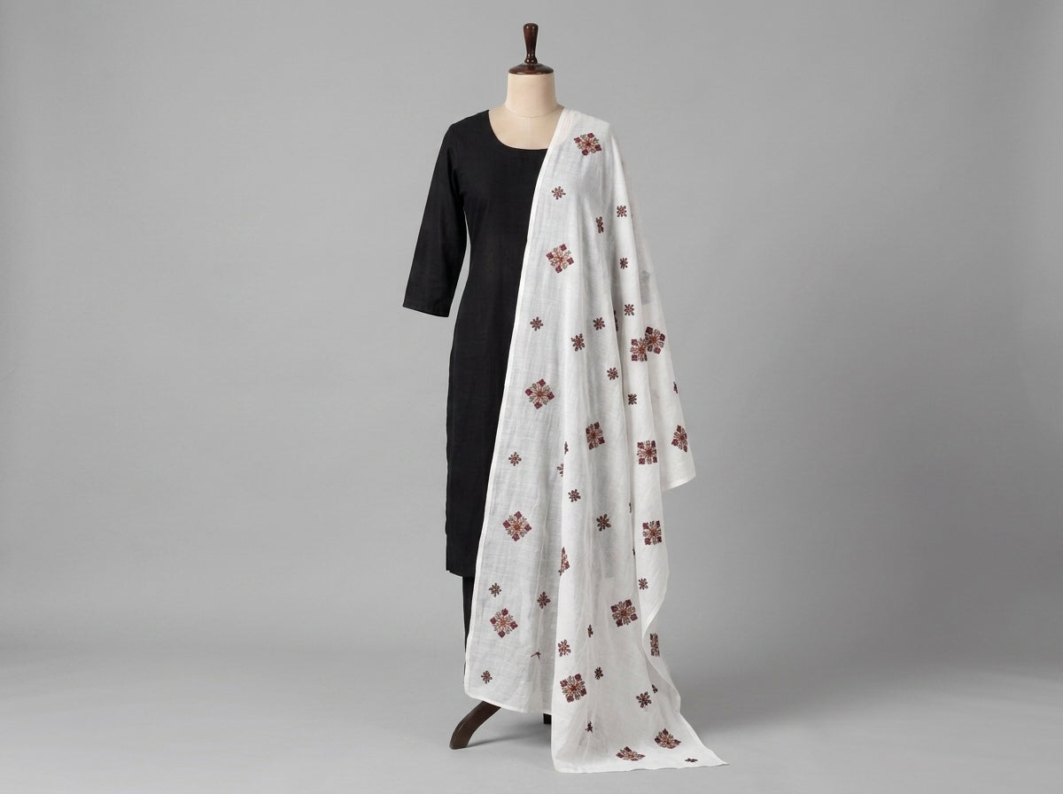 Pure Lawn Embroidered Dupatta 14