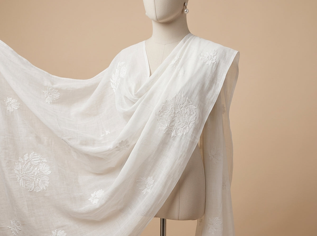 Pure Lawn Embroidered Dupatta 21
