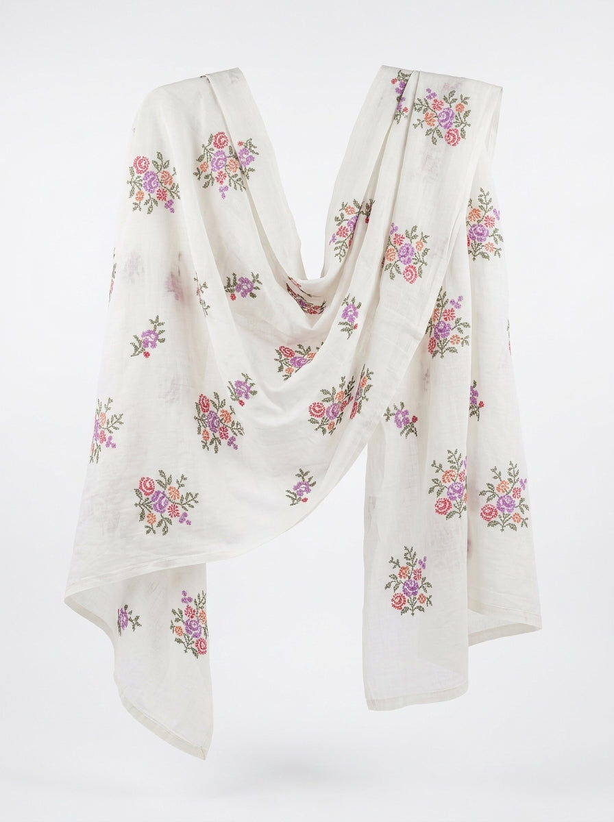 Pure Lawn Embroidered Dupatta 17