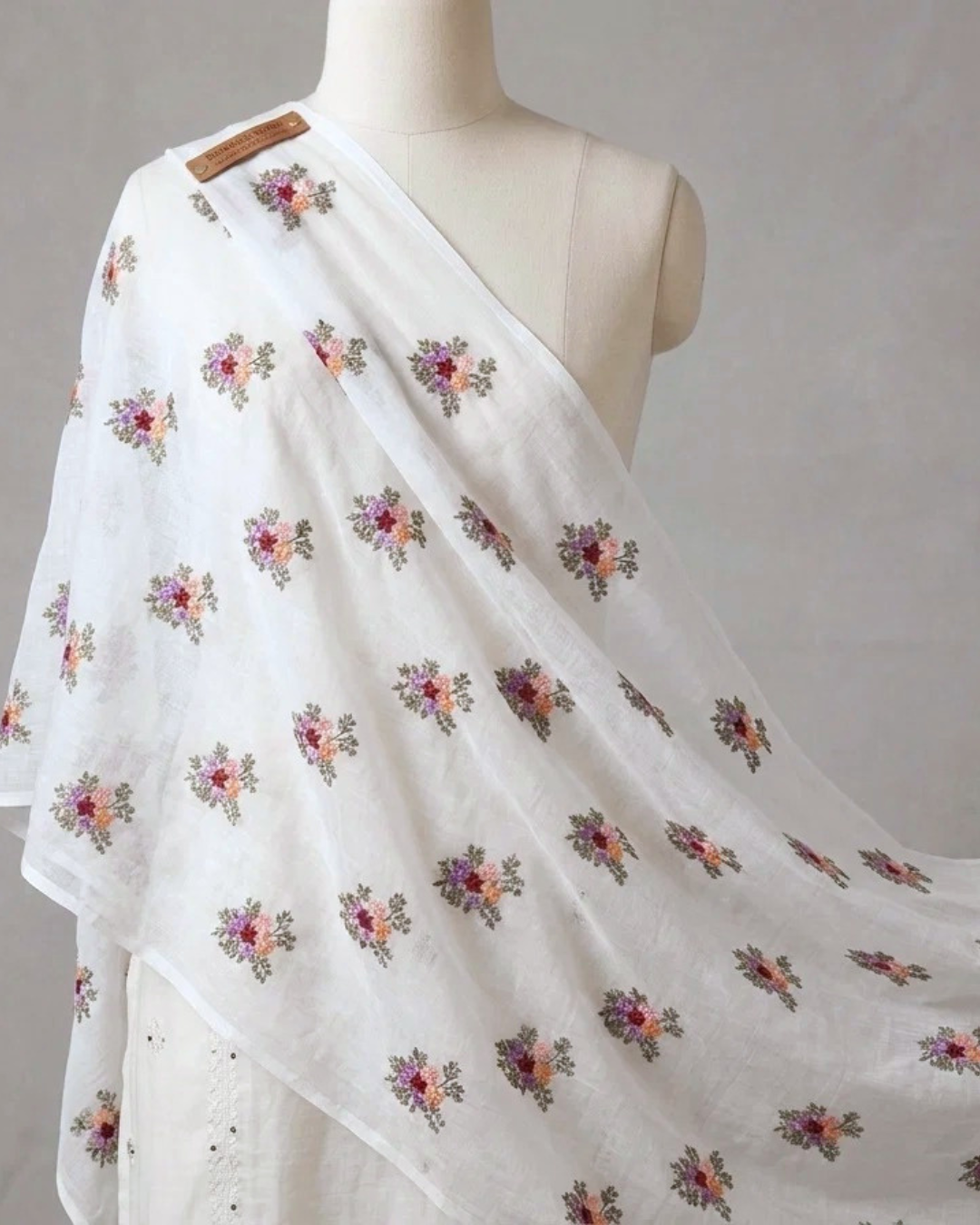 Pure Lawn Embroidered Dupatta 2