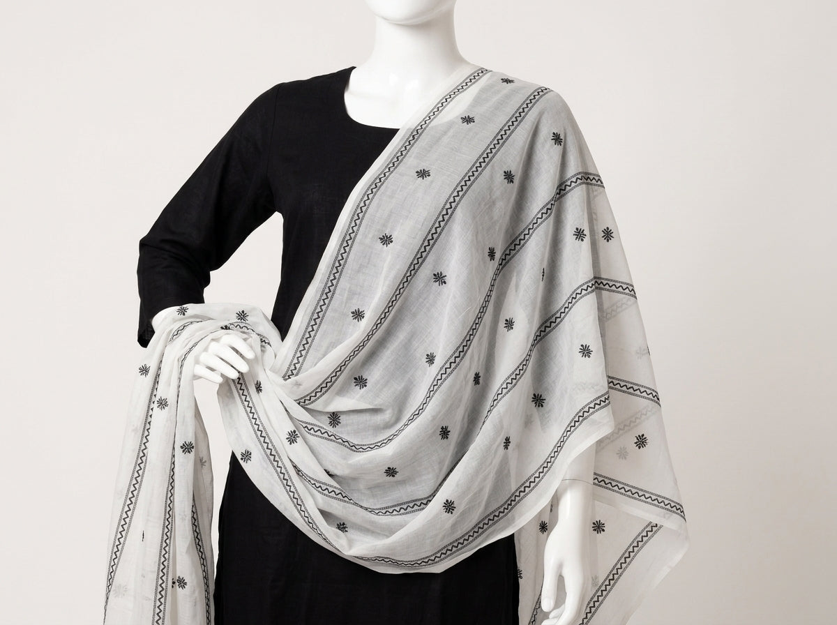 Pure Lawn Embroidered Dupatta 5