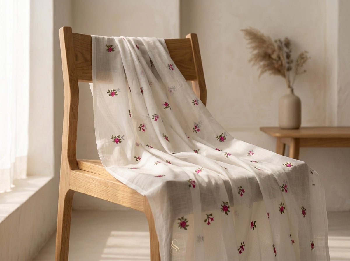 Pure Lawn Embroidered Dupatta 9