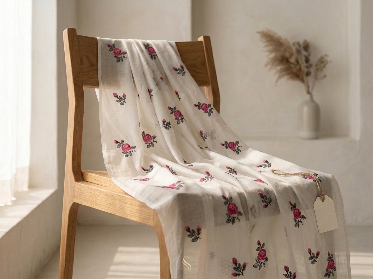 Pure Lawn Embroidered Dupatta 12