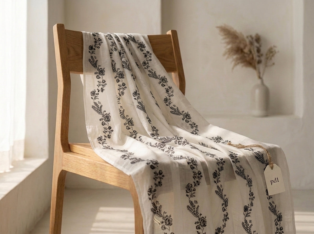 Pure Lawn Embroidered Dupatta 1