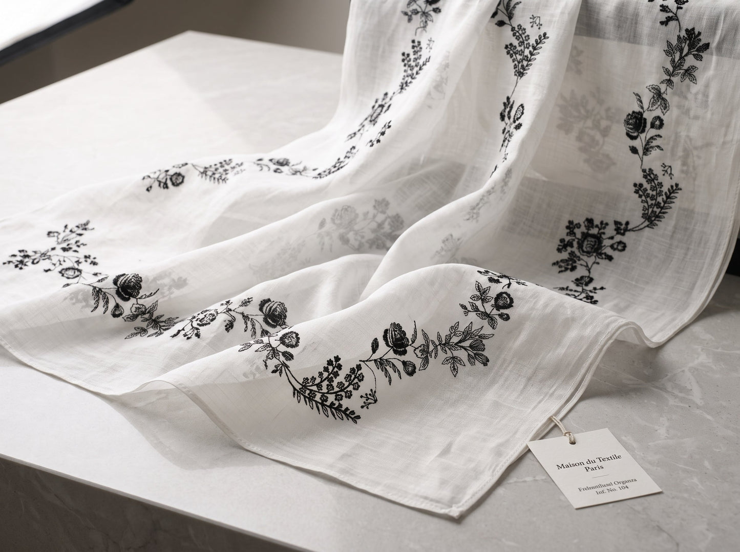 Pure Lawn Embroidered Dupatta 1