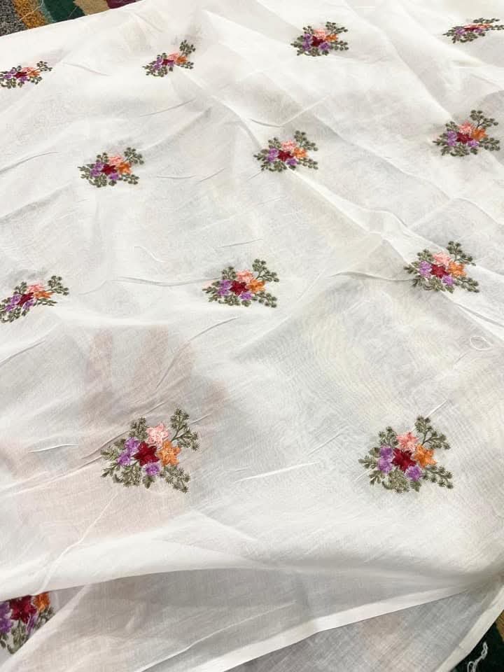 Pure Lawn Embroidered Dupatta 2